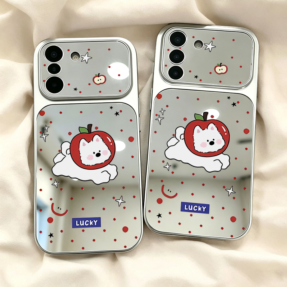 Make Up Mirror Cute Dog Phone  - Computer Case ulasan dan harga