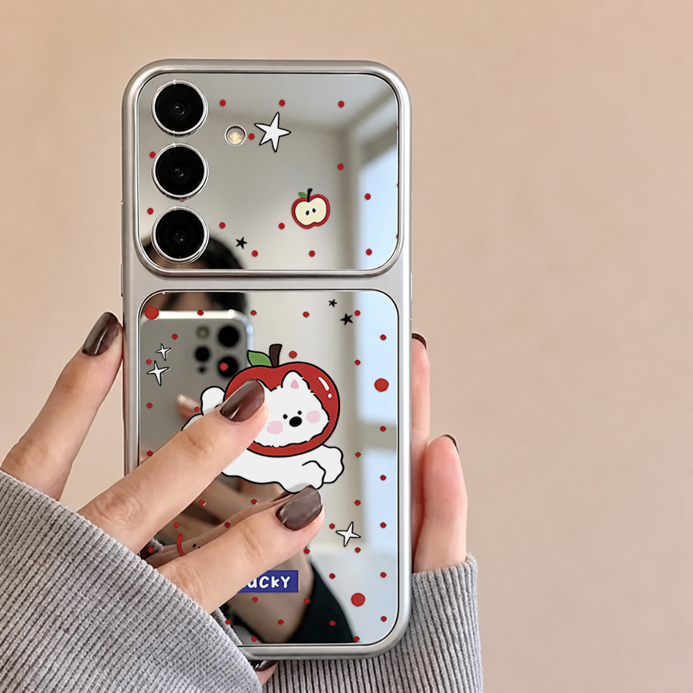 Make Up Mirror Cute Dog Phone  - Computer Case ulasan dan harga