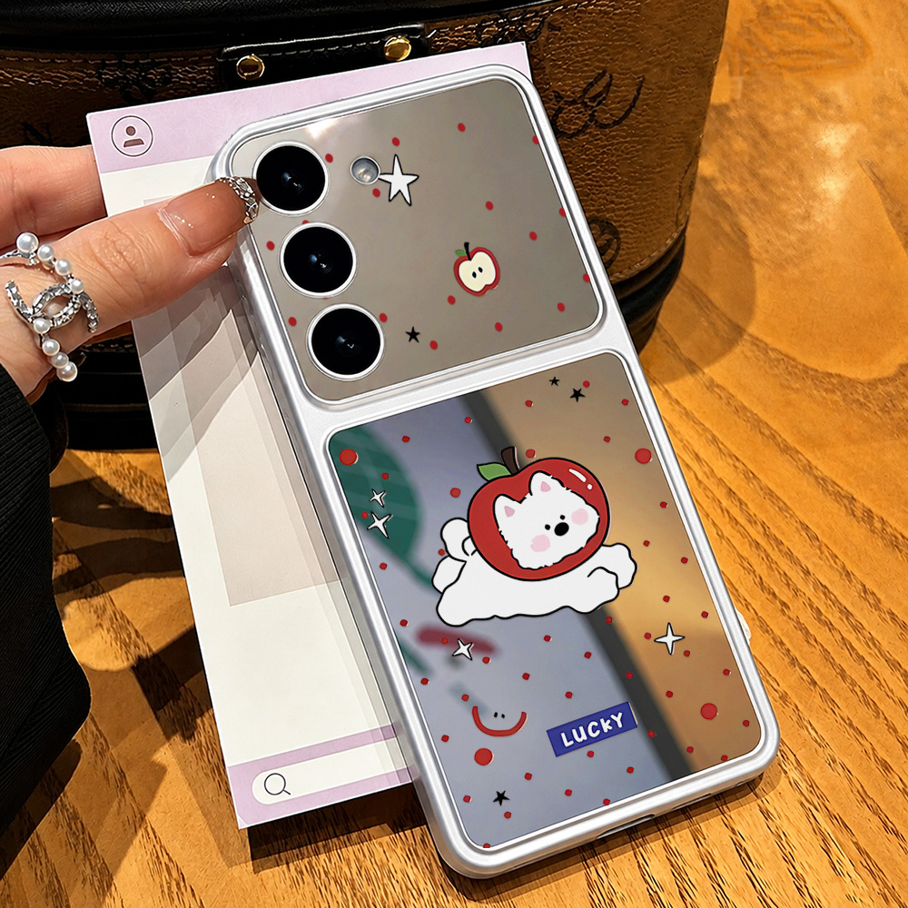 Make Up Mirror Cute Dog Phone  - Computer Case ulasan dan harga