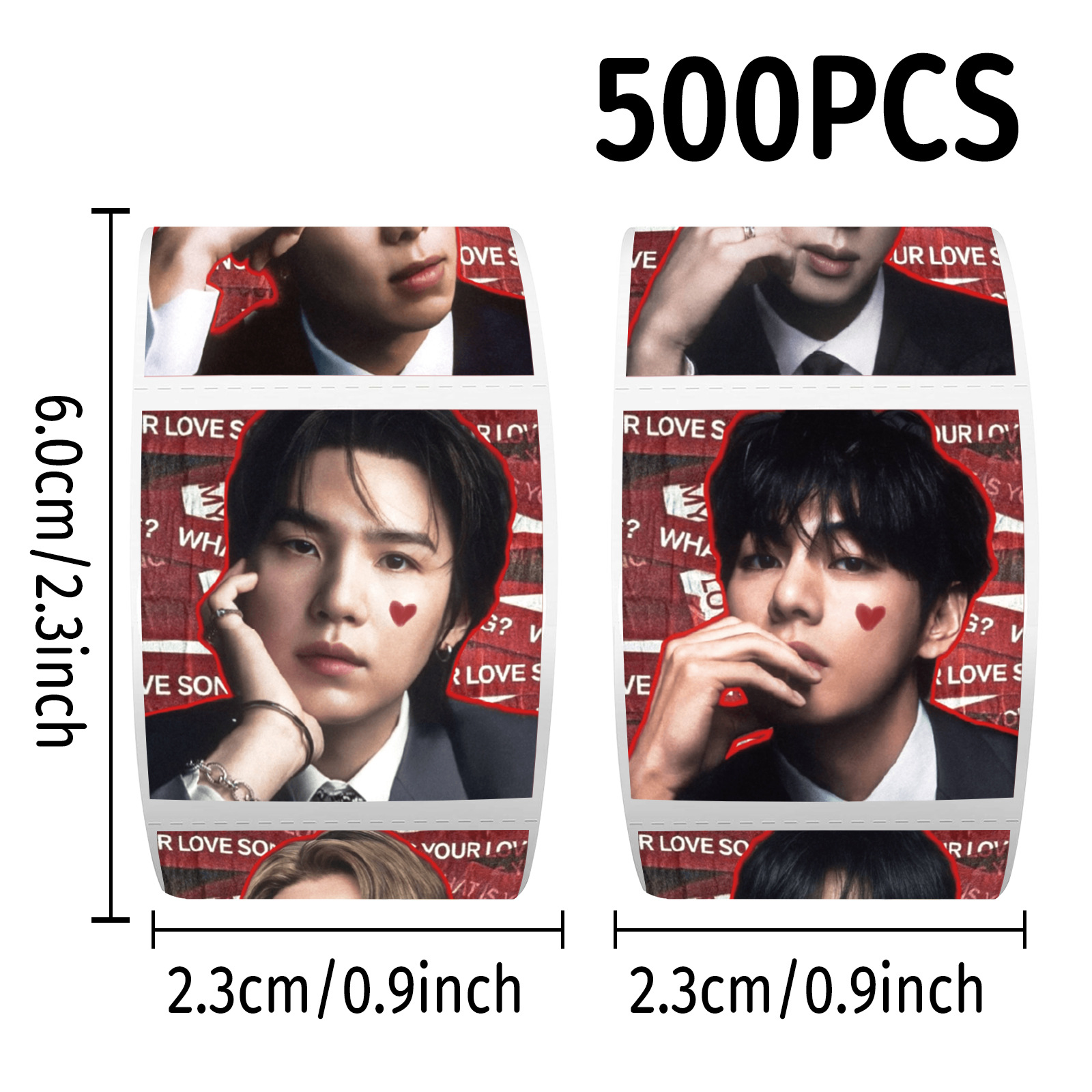 K-pop BTS Roll Stickers 500Pcs - Case Fans ulasan dan harga